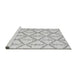 Sideview of Machine Washable Solid Gray Modern Rug, wshabs5274gry