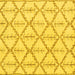 Square Solid Yellow Modern Rug, abs5274yw