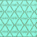 Square Solid Turquoise Modern Rug, abs5274turq