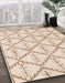 Abstract Brown Solid Rug in Family Room, abs5274