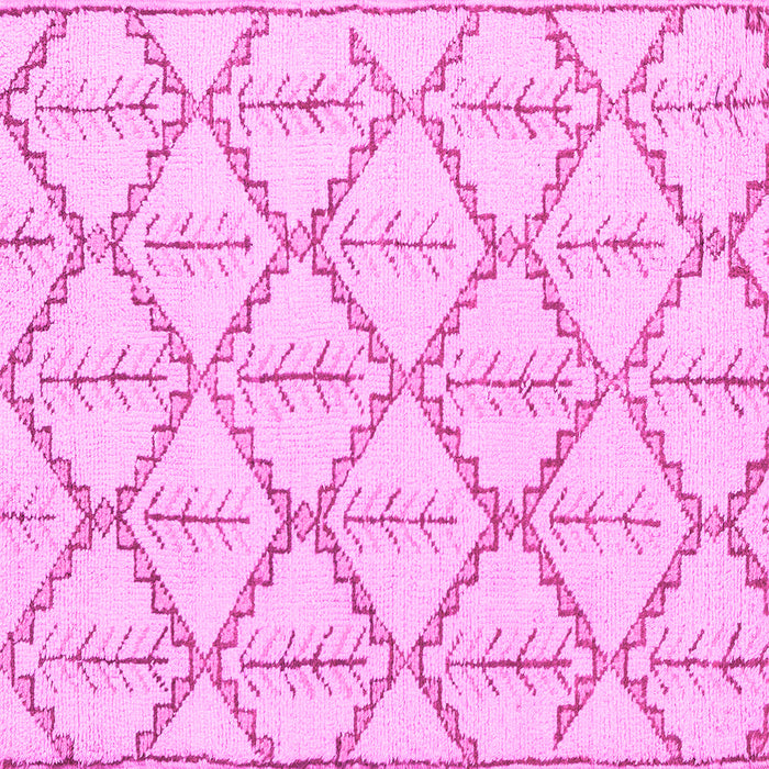 Square Solid Pink Modern Rug, abs5274pnk