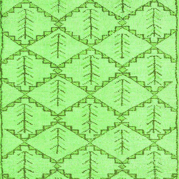Square Machine Washable Solid Green Modern Area Rugs, wshabs5274grn