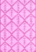 Machine Washable Solid Pink Modern Rug, wshabs5274pnk