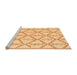 Sideview of Machine Washable Solid Orange Modern Area Rugs, wshabs5274org