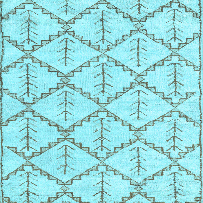 Square Machine Washable Solid Light Blue Modern Rug, wshabs5274lblu