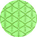 Round Solid Green Modern Rug, abs5274grn