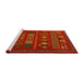 Sideview of Machine Washable Abstract Light Brown Rug, wshabs5275