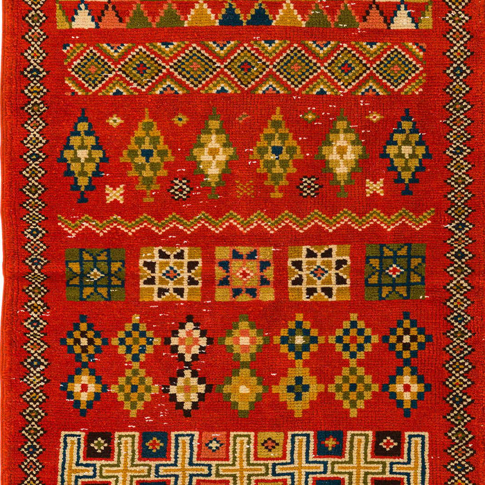 Abstract Light Brown Southwestern Rug, abs5275