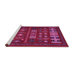 Sideview of Machine Washable Southwestern Purple Country Area Rugs, wshabs5275pur