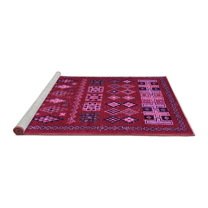 Sideview of Machine Washable Southwestern Purple Country Area Rugs, wshabs5275pur