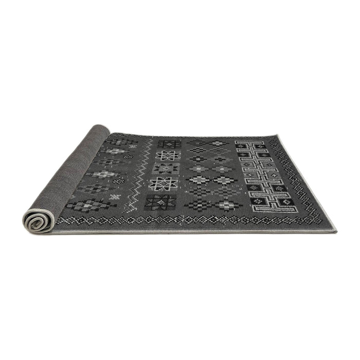 Sideview of Southwestern Gray Country Rug, abs5275gry