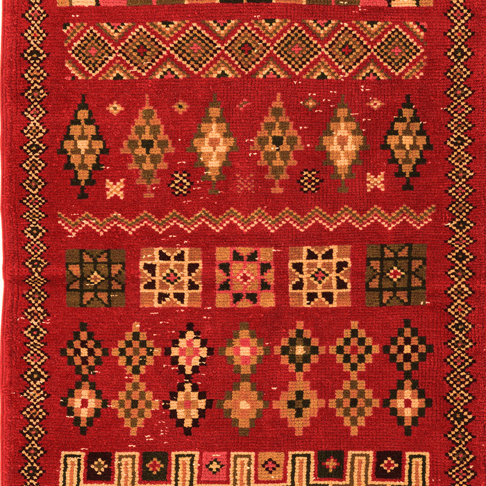 Machine Washable Southwestern Orange Country Area Rugs, wshabs5275org