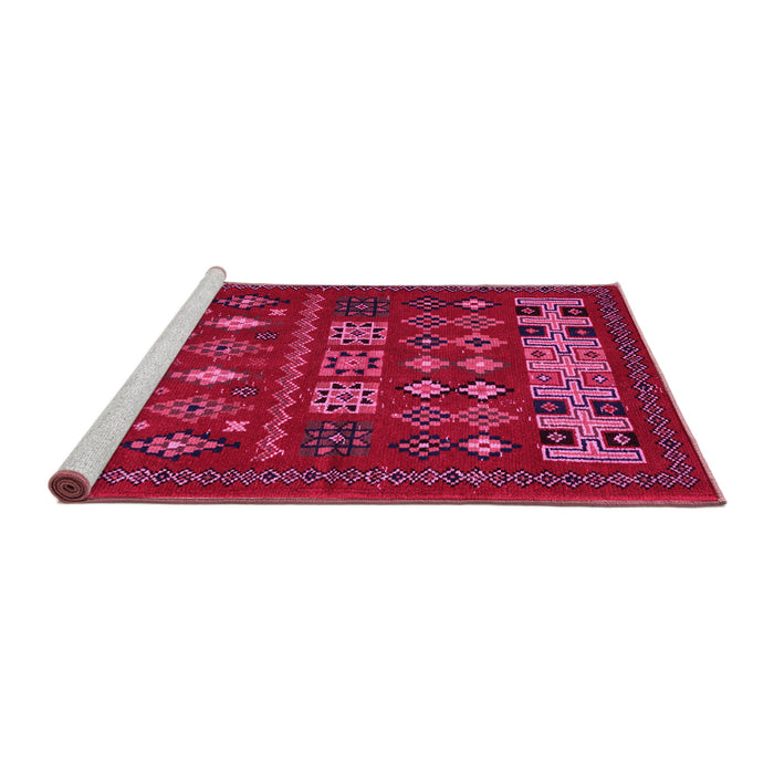 Sideview of Machine Washable Southwestern Pink Country Rug, wshabs5275pnk