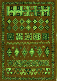 Southwestern Green Country Rug, abs5275grn