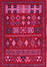 Machine Washable Southwestern Pink Country Rug, wshabs5275pnk