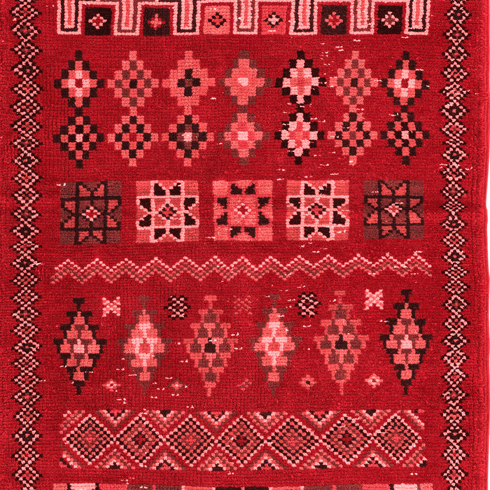 Machine Washable Southwestern Red Country Rug, wshabs5275red