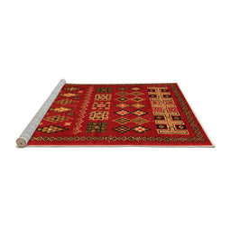 Sideview of Machine Washable Southwestern Orange Country Area Rugs, wshabs5275org