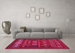 Machine Washable Southwestern Pink Country Rug in a Living Room, wshabs5275pnk