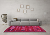 Machine Washable Southwestern Pink Country Rug, wshabs5275pnk