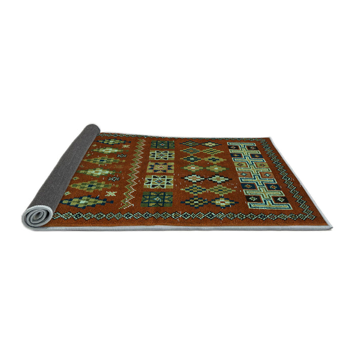 Sideview of Southwestern Light Blue Country Rug, abs5275lblu