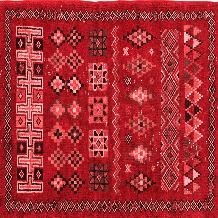 Machine Washable Southwestern Red Country Rug, wshabs5275red