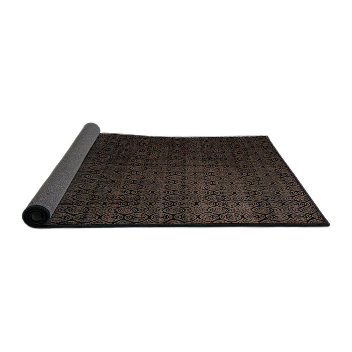 Sideview of Abstract Coffee Brown Modern Rug, abs5276