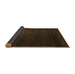 Sideview of Abstract Brown Modern Rug, abs5276brn