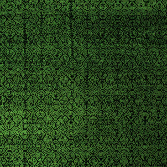 Square Abstract Green Modern Rug, abs5276grn