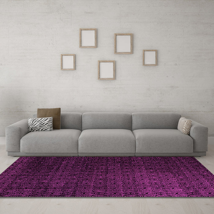 Machine Washable Abstract Pink Modern Rug in a Living Room, wshabs5276pnk