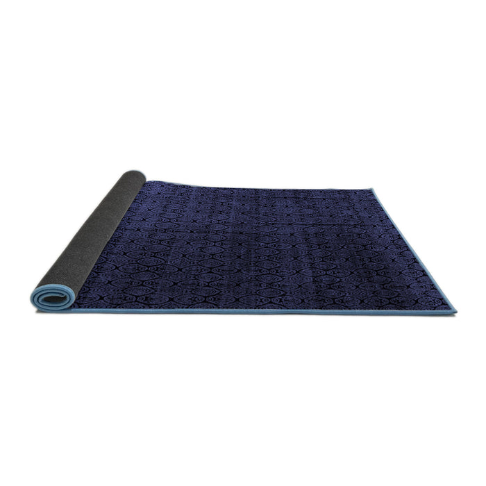 Sideview of Abstract Blue Modern Rug, abs5276blu