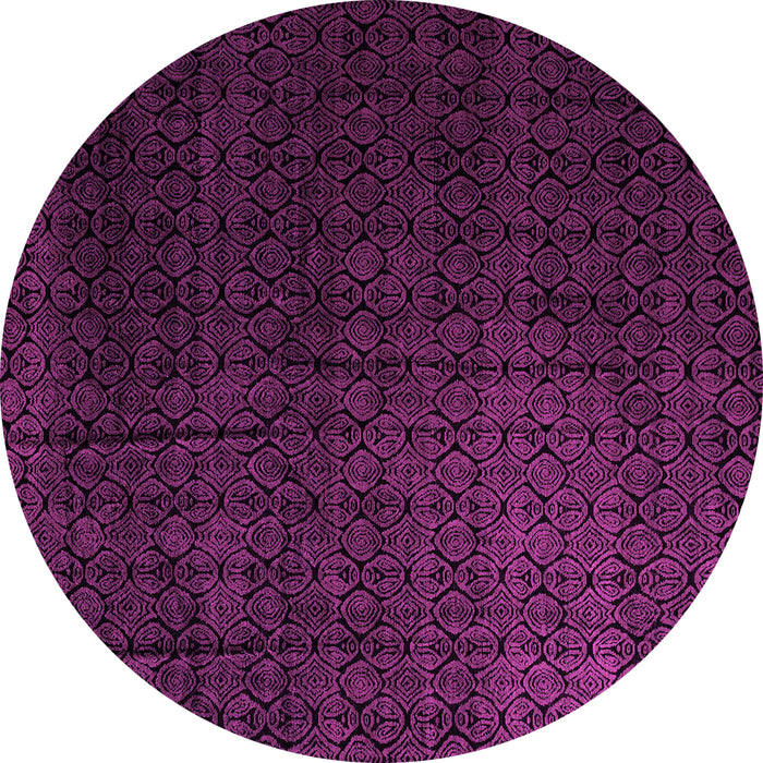 Round Machine Washable Abstract Pink Modern Rug, wshabs5276pnk
