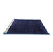 Sideview of Machine Washable Abstract Blue Modern Rug, wshabs5276blu