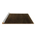 Sideview of Machine Washable Abstract Brown Modern Rug, wshabs5276brn