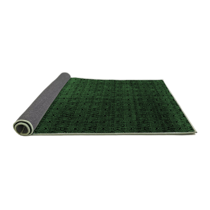 Sideview of Abstract Emerald Green Modern Rug, abs5276emgrn
