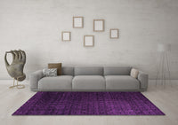 Machine Washable Abstract Purple Modern Rug, wshabs5276pur