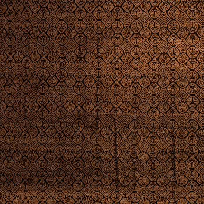 Square Abstract Orange Modern Rug, abs5276org