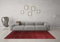 Machine Washable Abstract Red Modern Rug, wshabs5276red