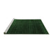 Sideview of Machine Washable Abstract Emerald Green Modern Area Rugs, wshabs5276emgrn