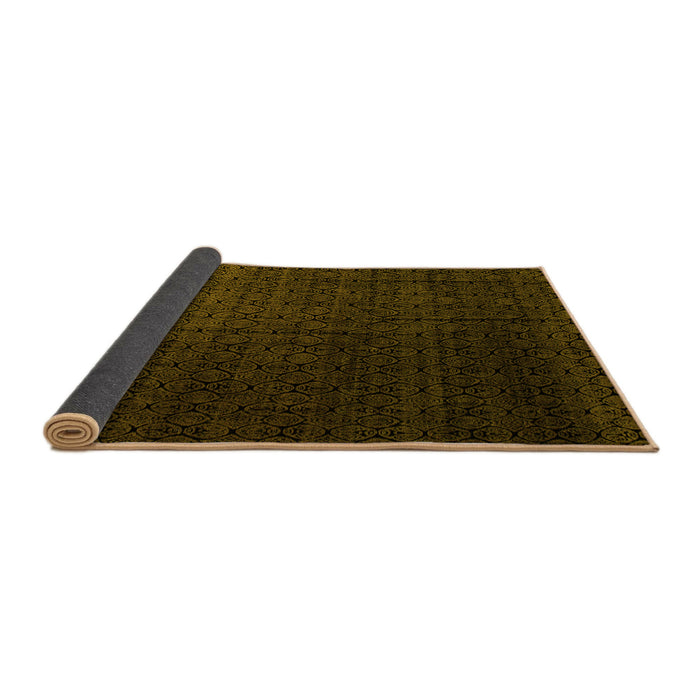 Sideview of Abstract Yellow Modern Rug, abs5276yw