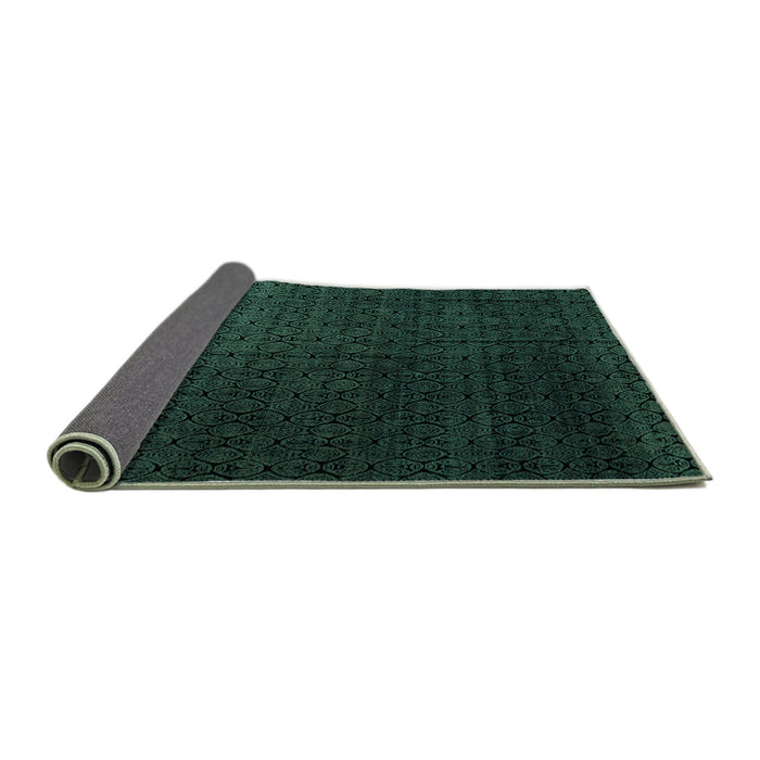 Sideview of Abstract Turquoise Modern Rug, abs5276turq