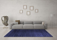 Machine Washable Abstract Blue Modern Rug, wshabs5276blu