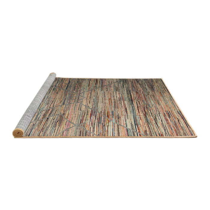 Sideview of Machine Washable Abstract Light French Beige Brown Rug, wshabs5277