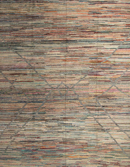 Abstract Light French Beige Brown Modern Rug, abs5277