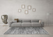 Machine Washable Abstract Gray Modern Rug in a Living Room,, wshabs5277gry