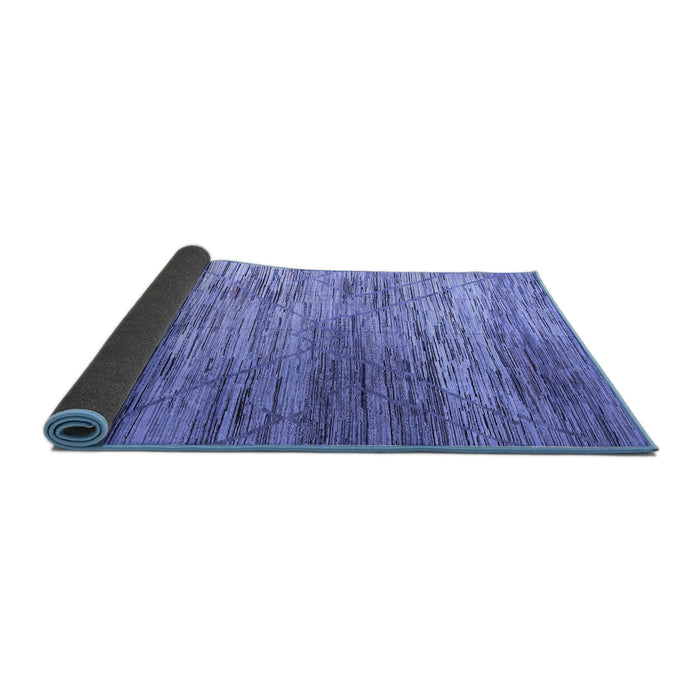 Sideview of Abstract Blue Modern Rug, abs5277blu