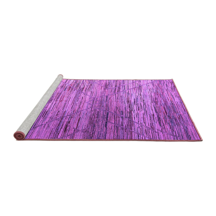Sideview of Machine Washable Abstract Purple Modern Area Rugs, wshabs5277pur