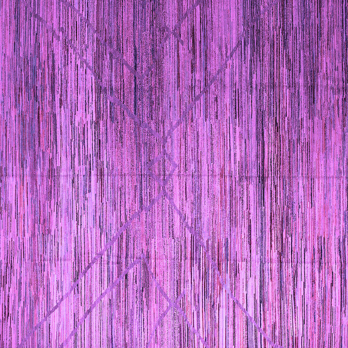 Square Machine Washable Abstract Purple Modern Area Rugs, wshabs5277pur