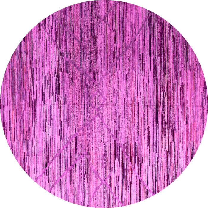 Round Abstract Pink Modern Rug, abs5277pnk