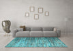 Machine Washable Abstract Light Blue Modern Rug in a Living Room, wshabs5277lblu