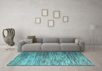 Machine Washable Abstract Light Blue Modern Rug, wshabs5277lblu